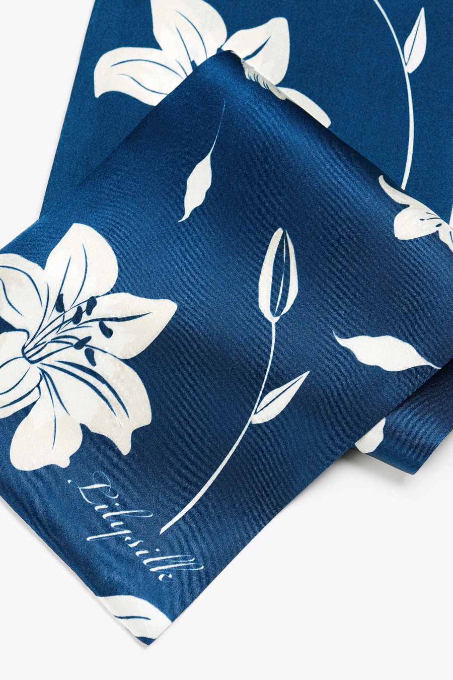 Étonnant foulard en soie rectangulaire Lily