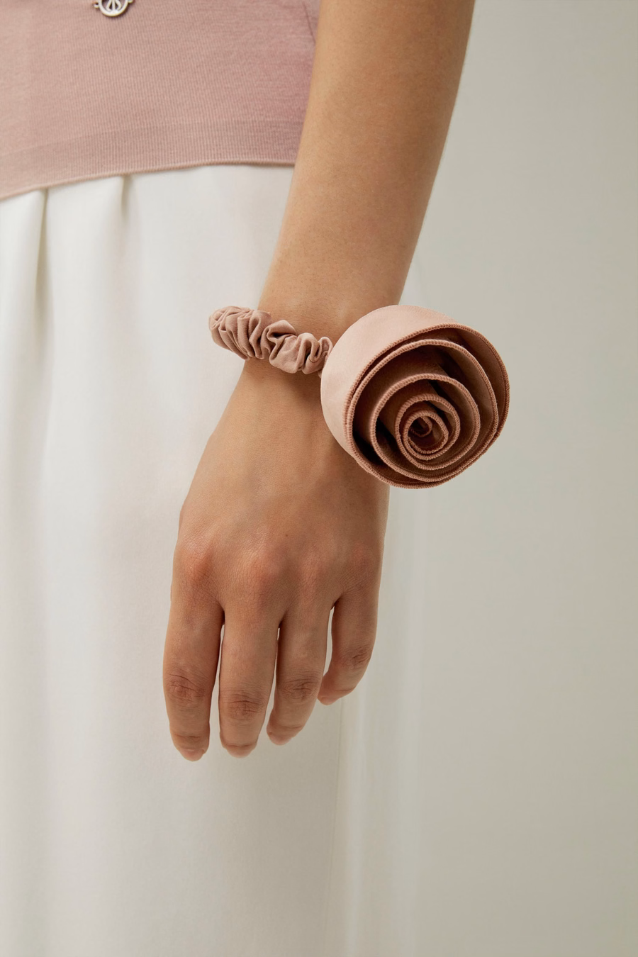 Chouchou en soie Rosette