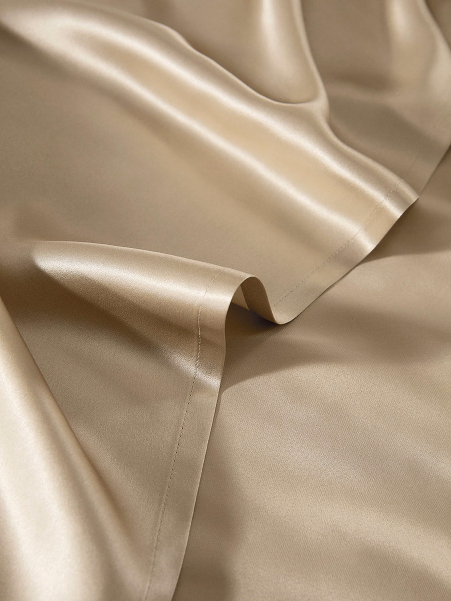 19 Momme Drap Plat en Soie Premium