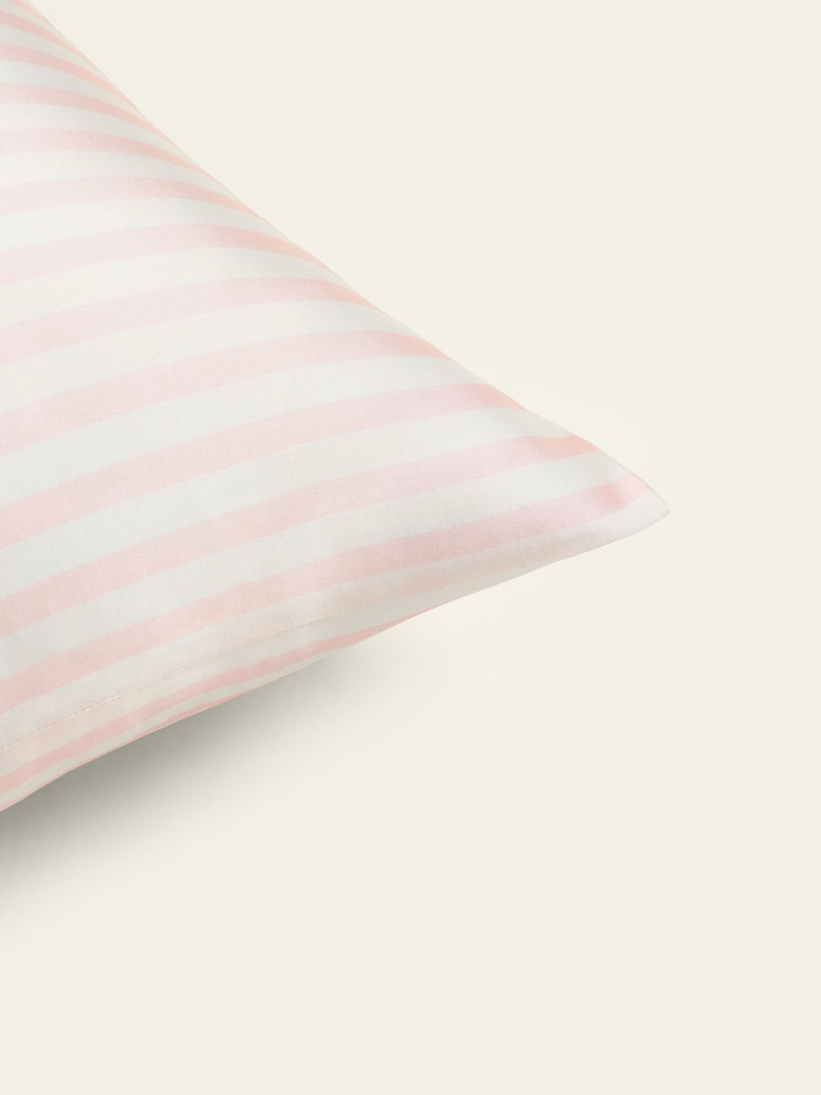 Housse de Coussin Enveloppe Rayée en Charmeuse