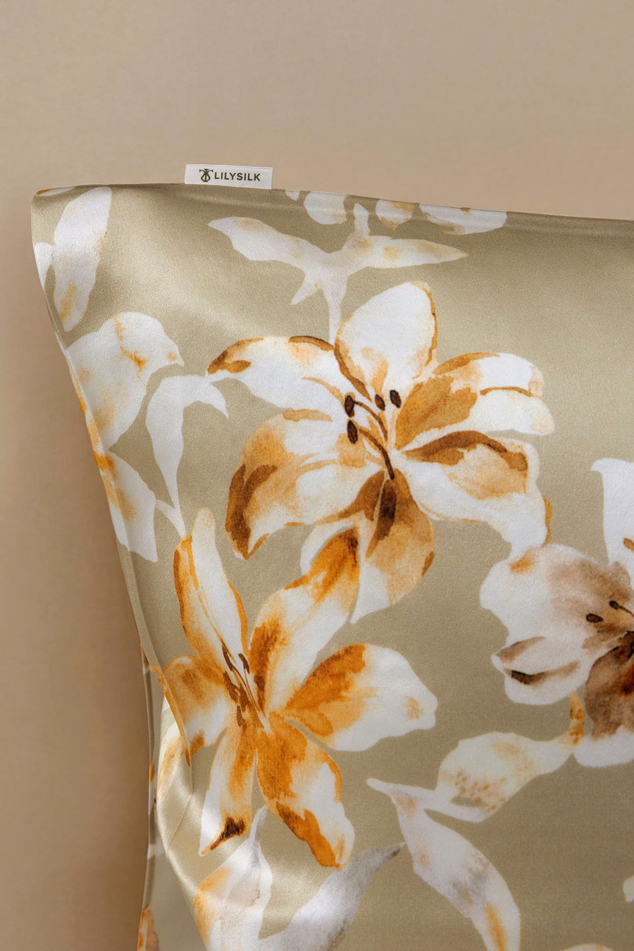 Aureate Flow Housse de coussin en soie