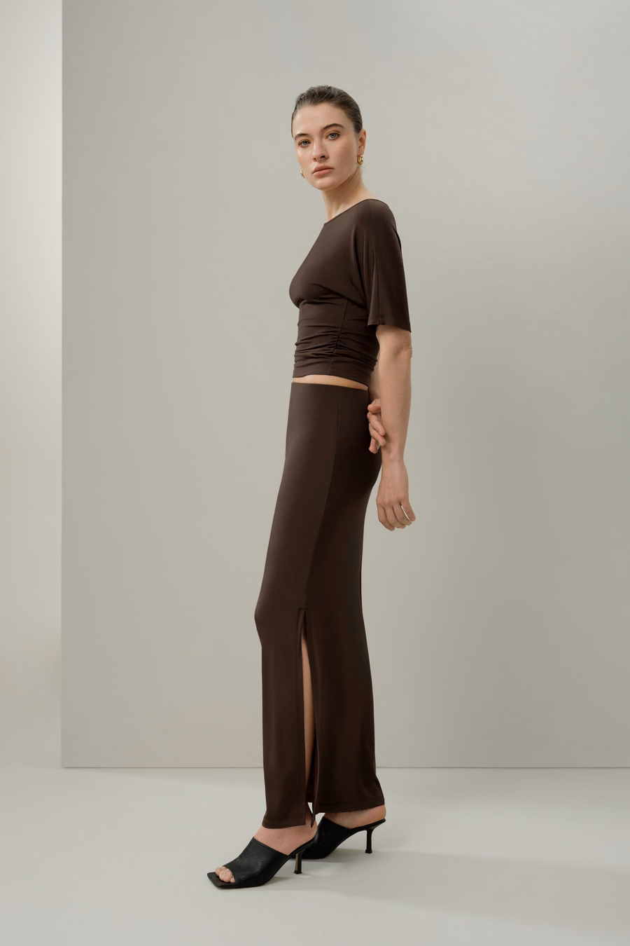 Top en Jersey Plissé en Soie Breeze