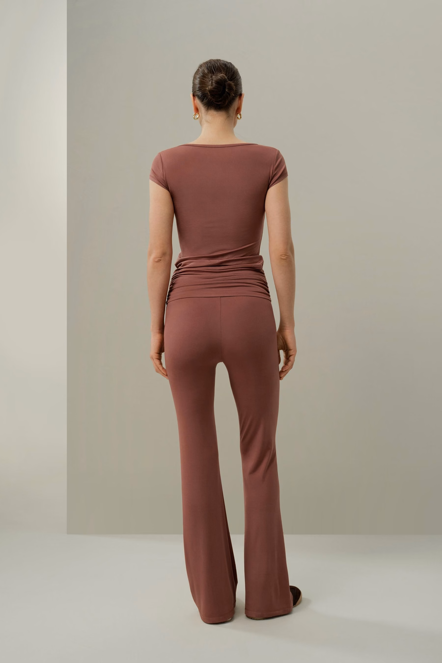 Pantalons Fluid Flare en Jersey de Soie Breeze
