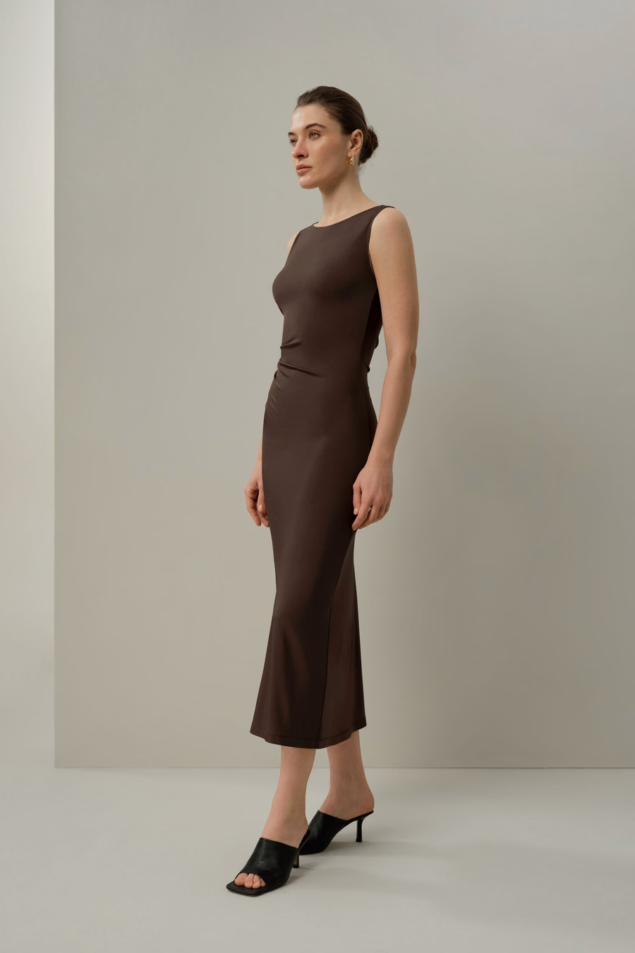 Robe asymétrique en jersey de soie Breeze