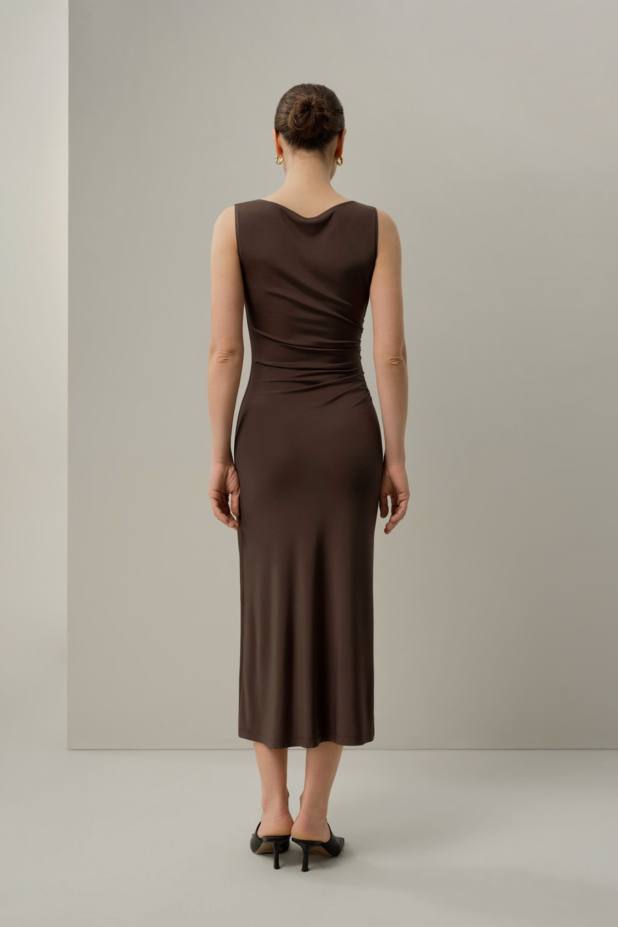 Robe asymétrique en jersey de soie Breeze