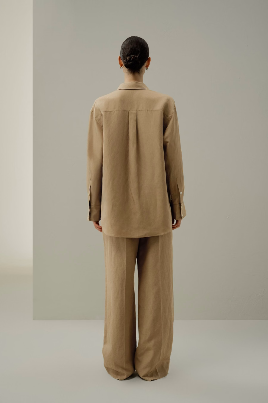 Chemise Oversize en Mélange Soie-Lin