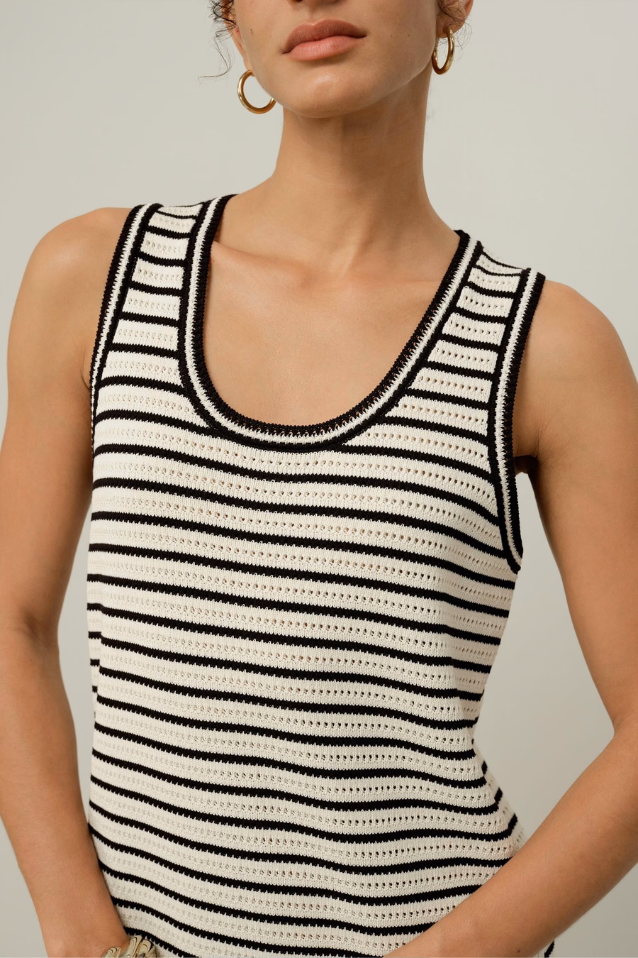 Robe pointelle rayée Toscana