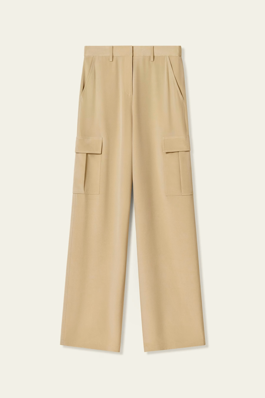 Pantalons Cargo en Crêpe de Soie