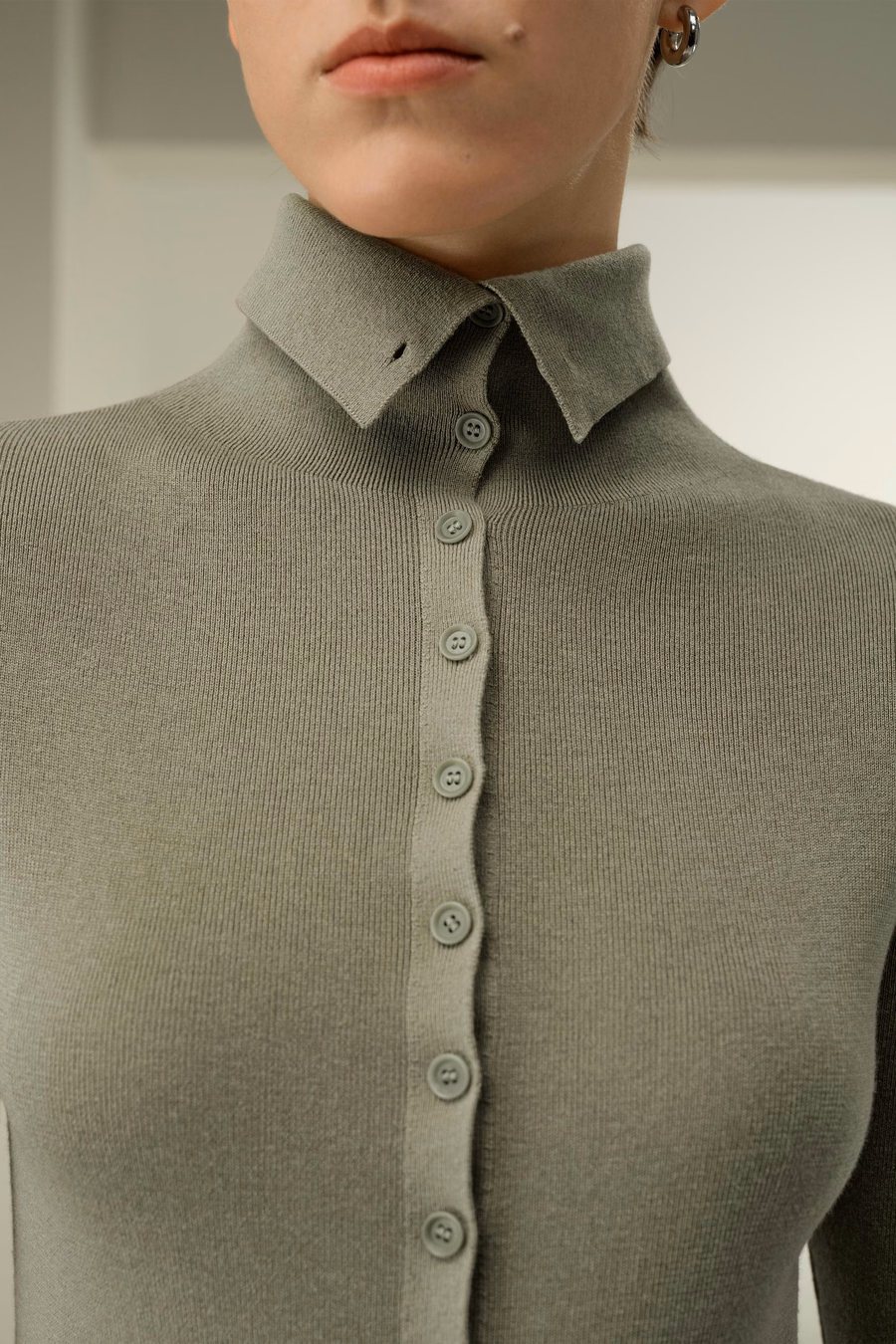 Pull en soie et cachemire ajusté