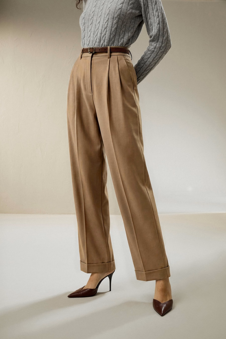 Pantalons de costume à jambe large