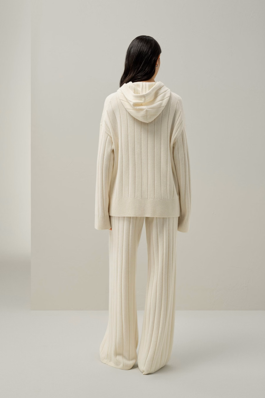 Pantalons à jambes larges côtelés