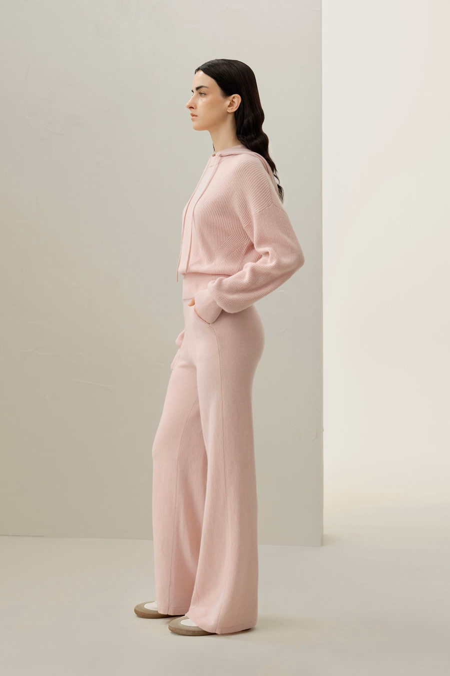 Pantalon Sweat en Cachemire Fluide