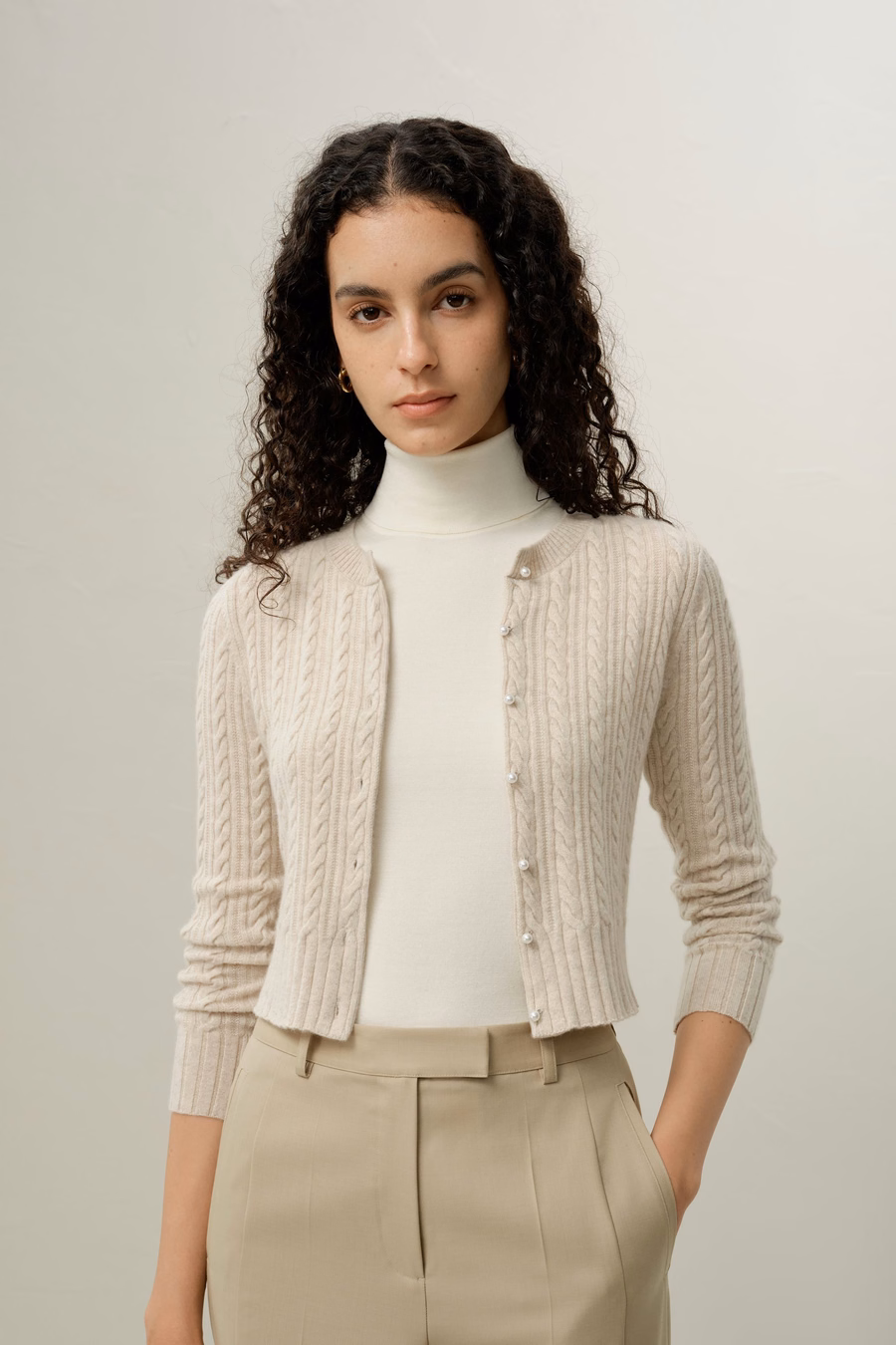 LILYSILK X LYDIA MILLEN Le Cardigan Hawthorn