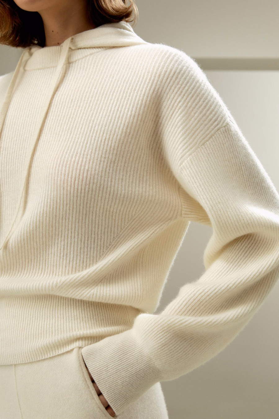 Eshe 2-en-1 Hoodie en cachemire détachable