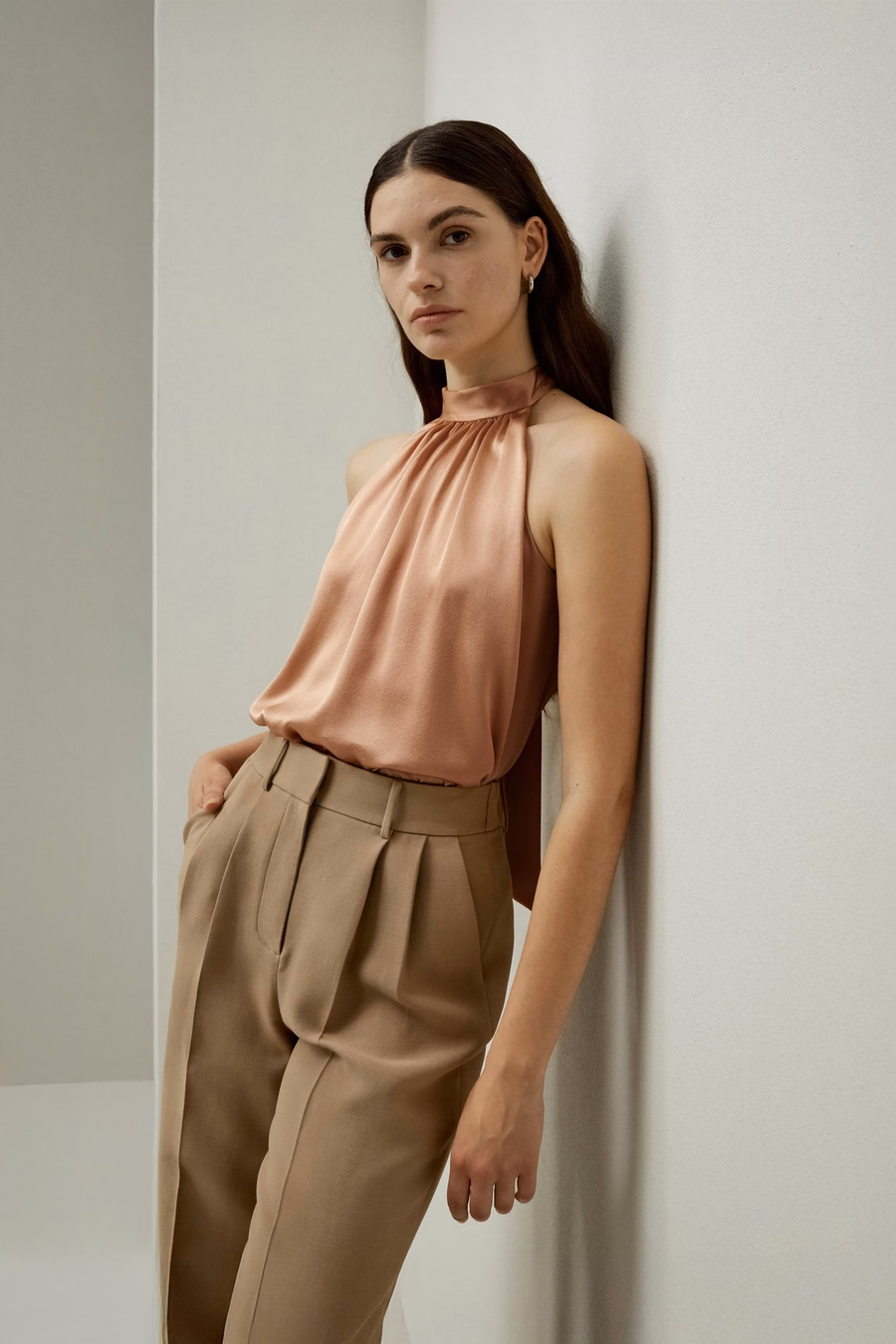 Haut halter en soie Graceful Breeze