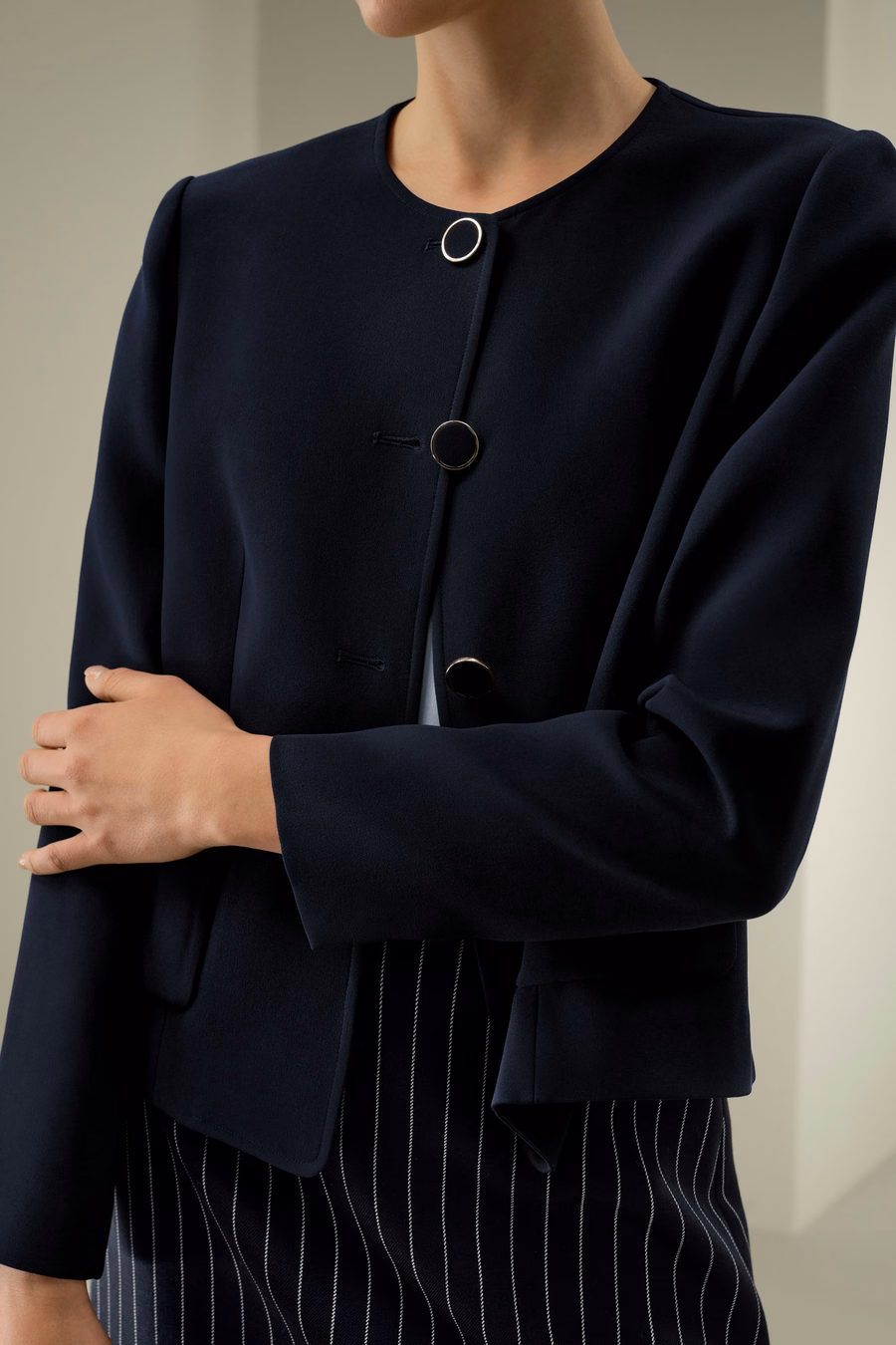 Veste boxy en soie sur mesure