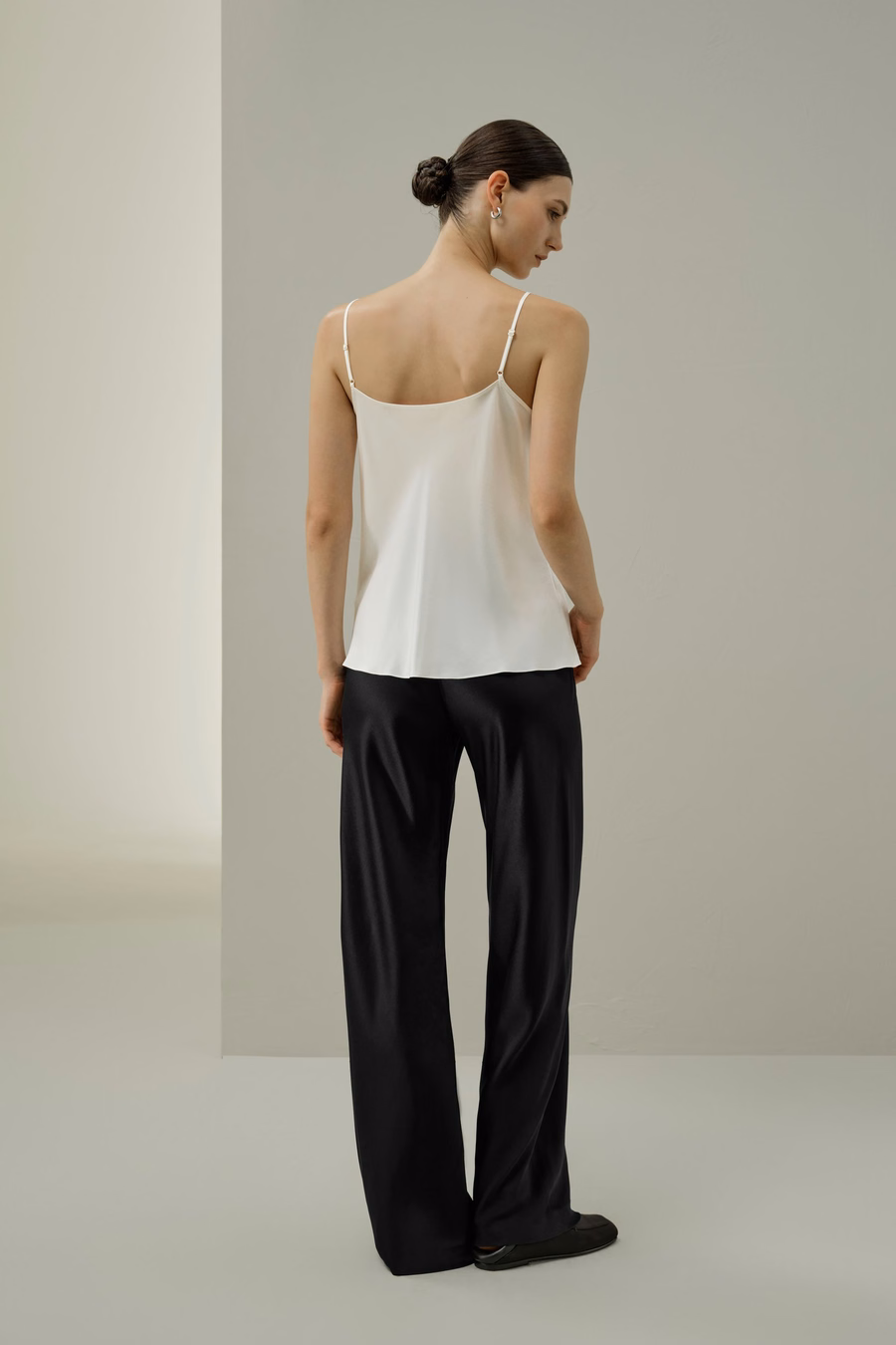 Camisole en soie avec dentelle