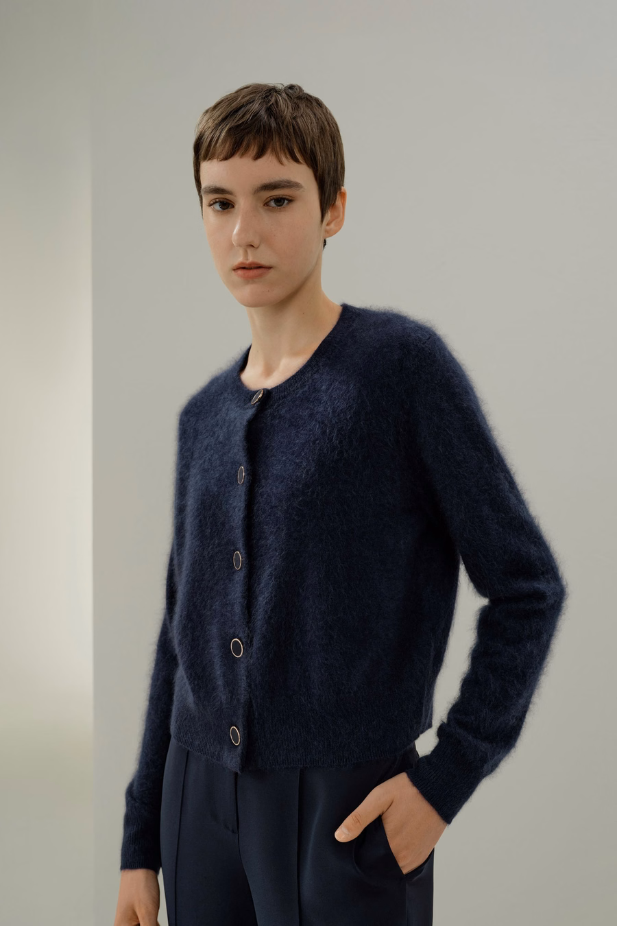 Cardigan en cachemire brossé ultra-doux