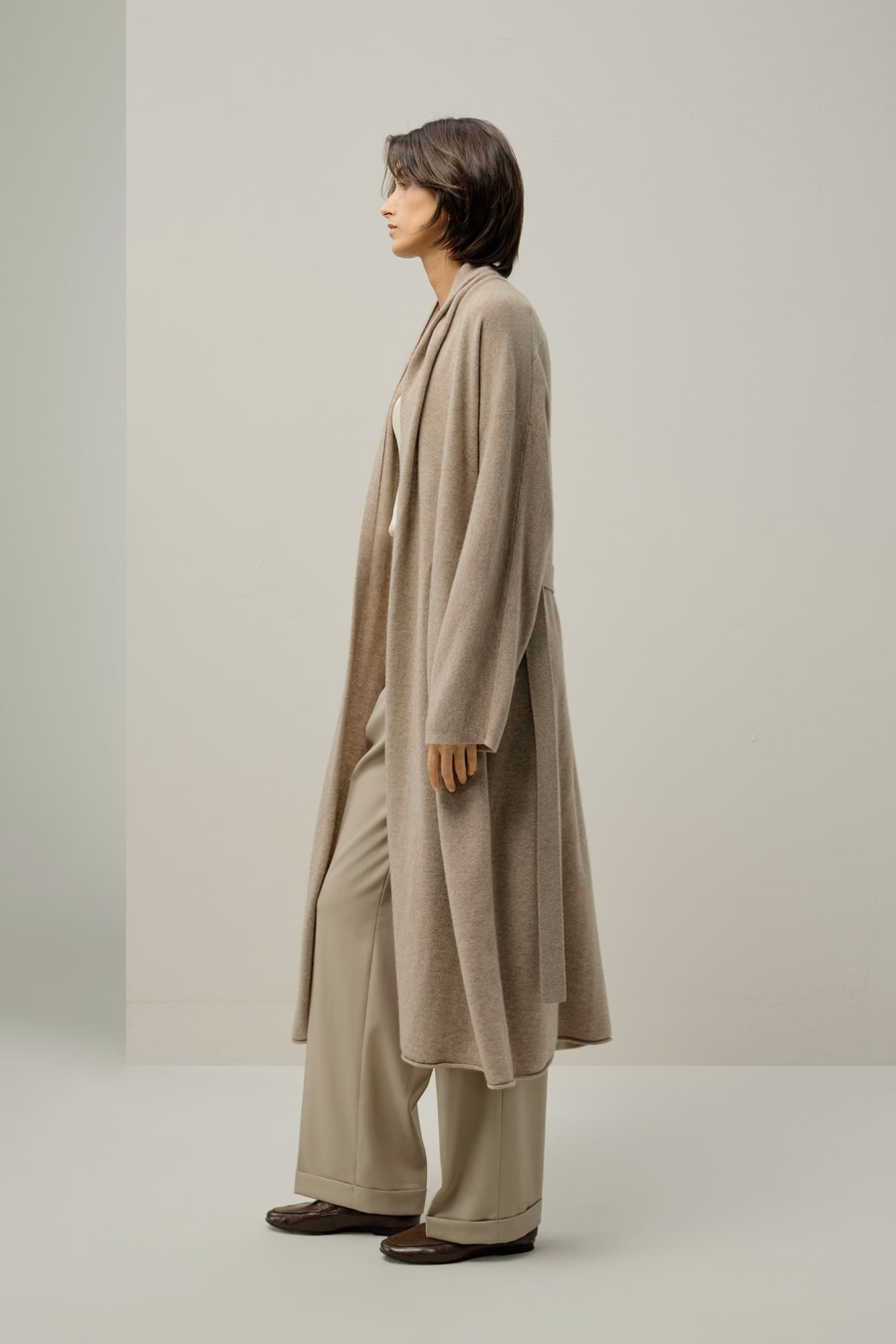 Cardigan en cachemire longueur mollet