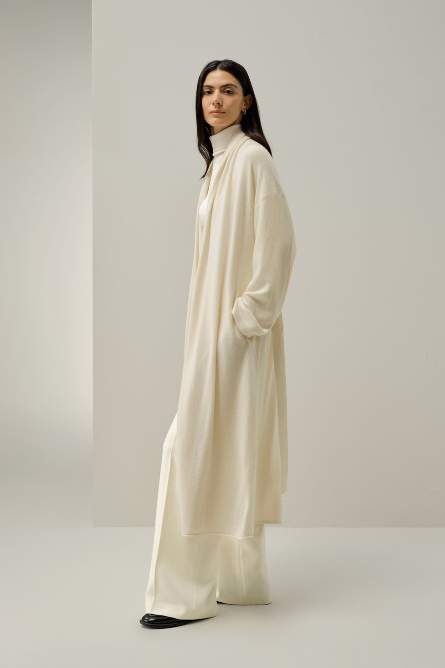 Cardigan en cachemire longueur mollet