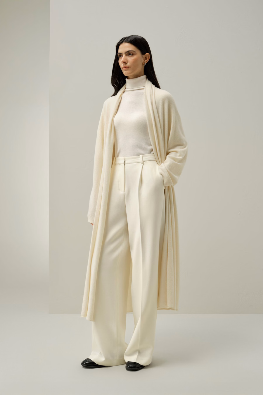 Cardigan en cachemire longueur mollet