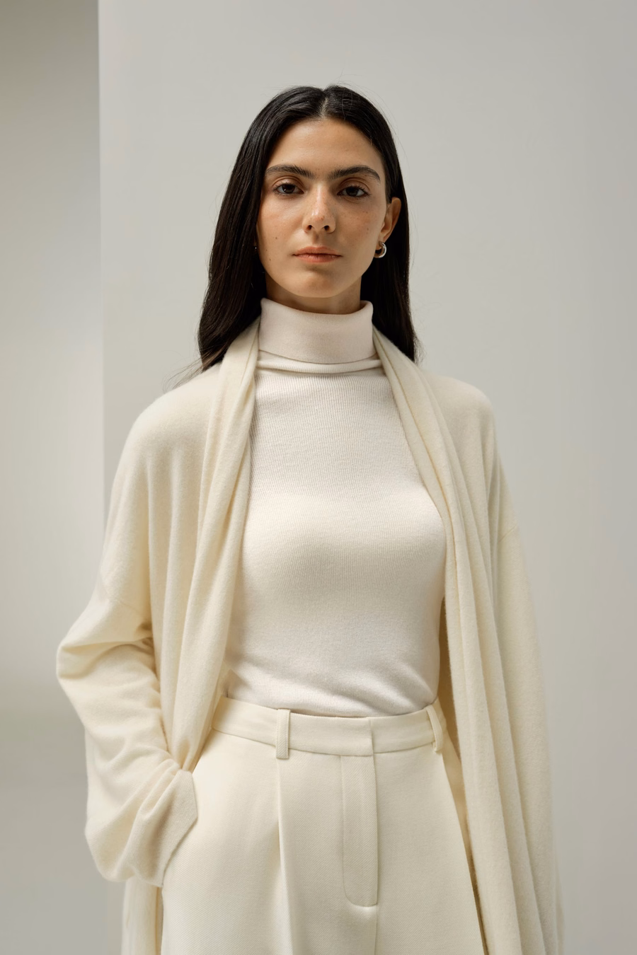Cardigan en cachemire longueur mollet