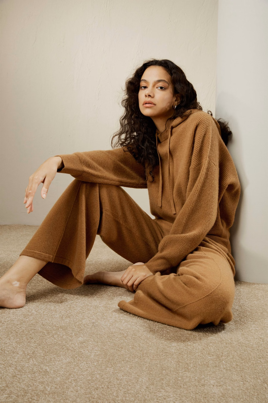 Pantalon Sweat en Cachemire Fluide
