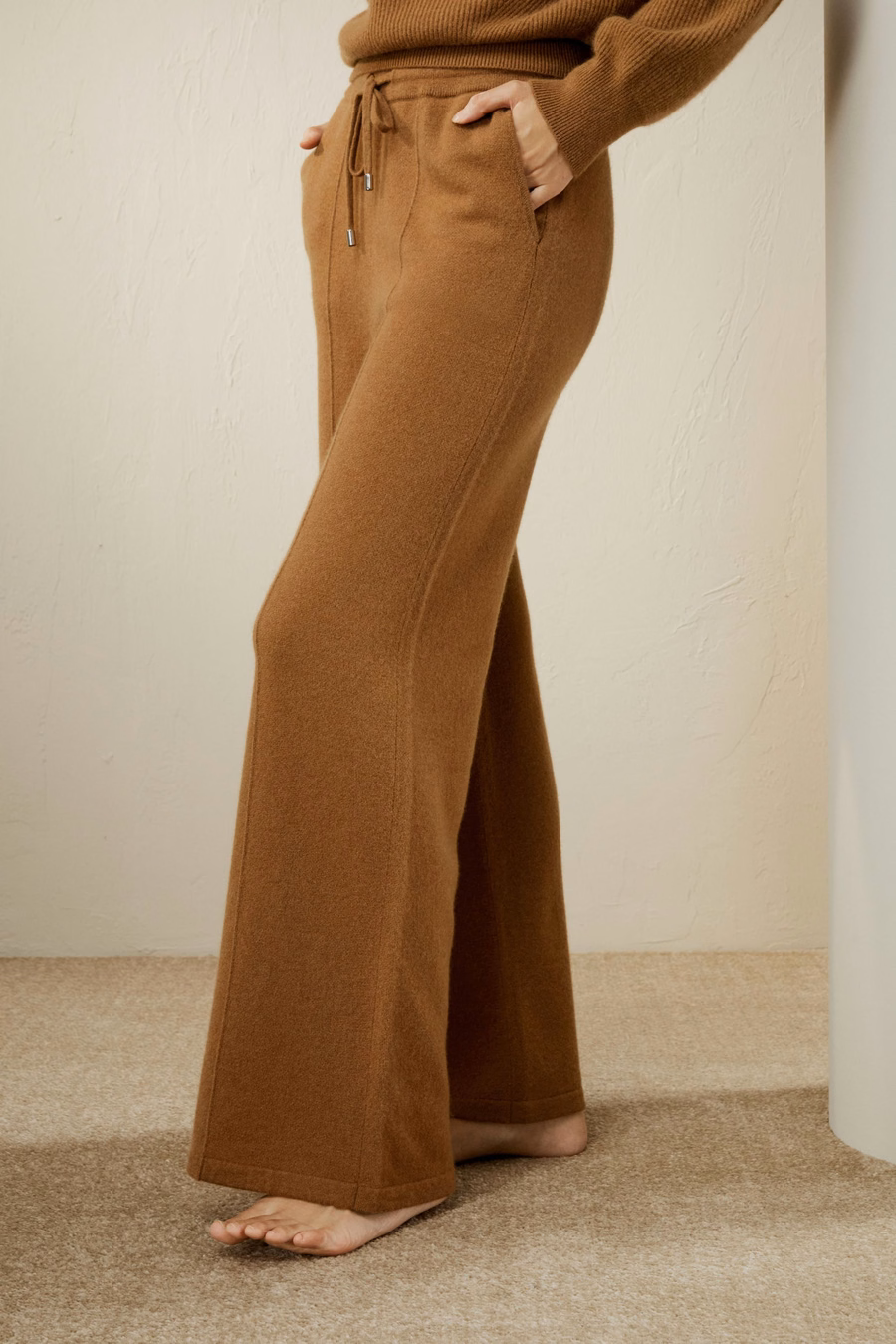 Pantalon Sweat en Cachemire Fluide