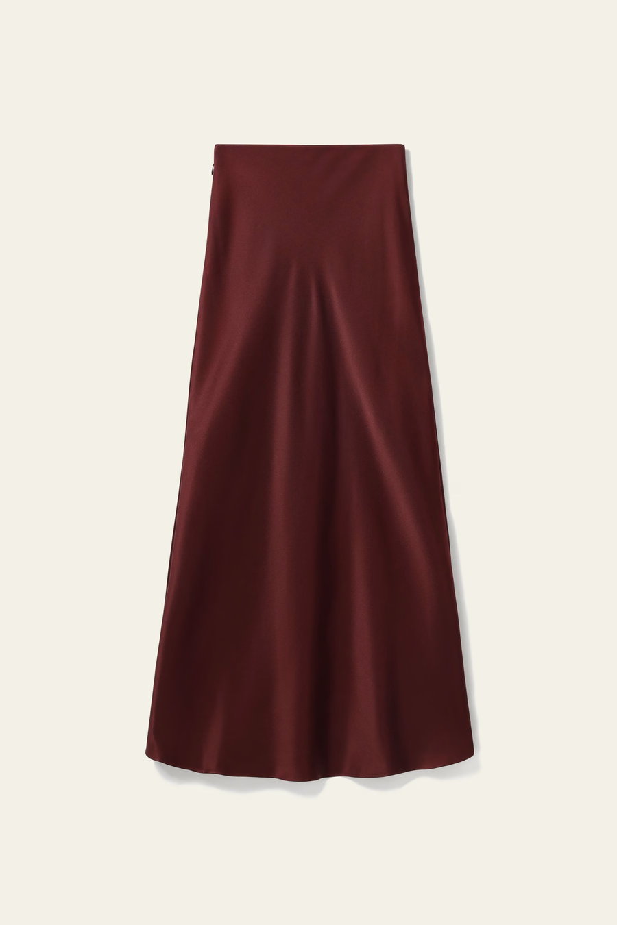 Jupon maxi en soie charmeuse double face