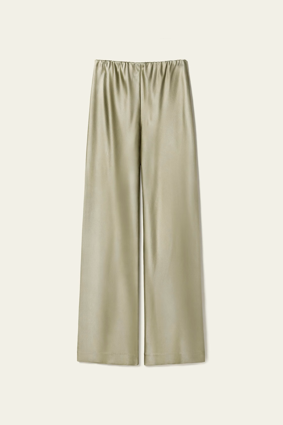 Pantalon en satin de soie à jambe droite