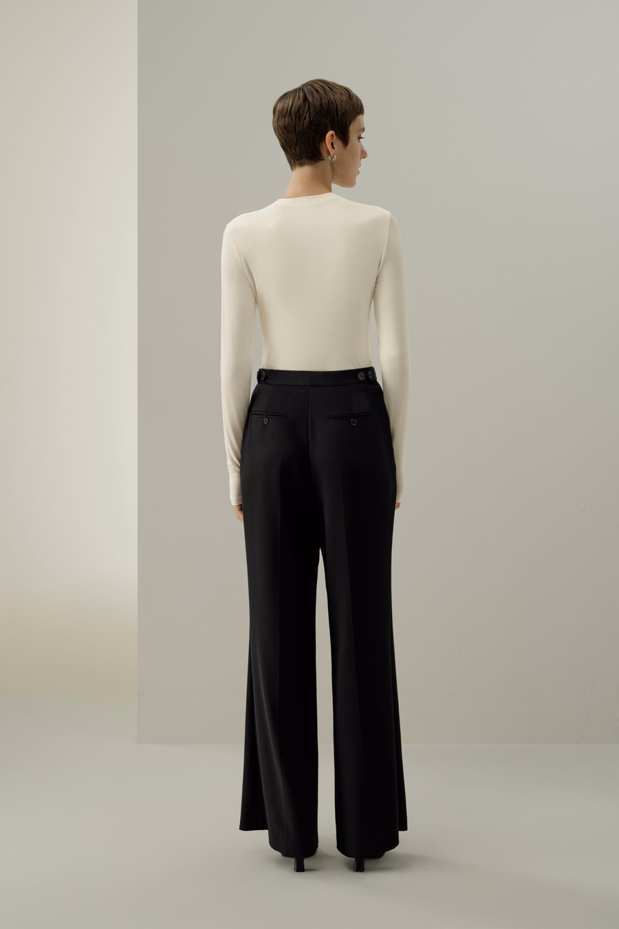 Haut long-sleeve en jersey de soie Breeze