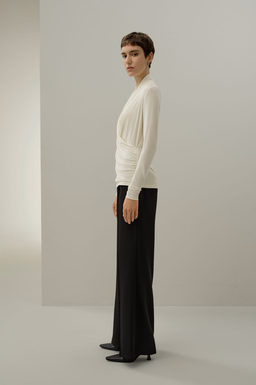 Top Wrap en Jersey Soie Breeze