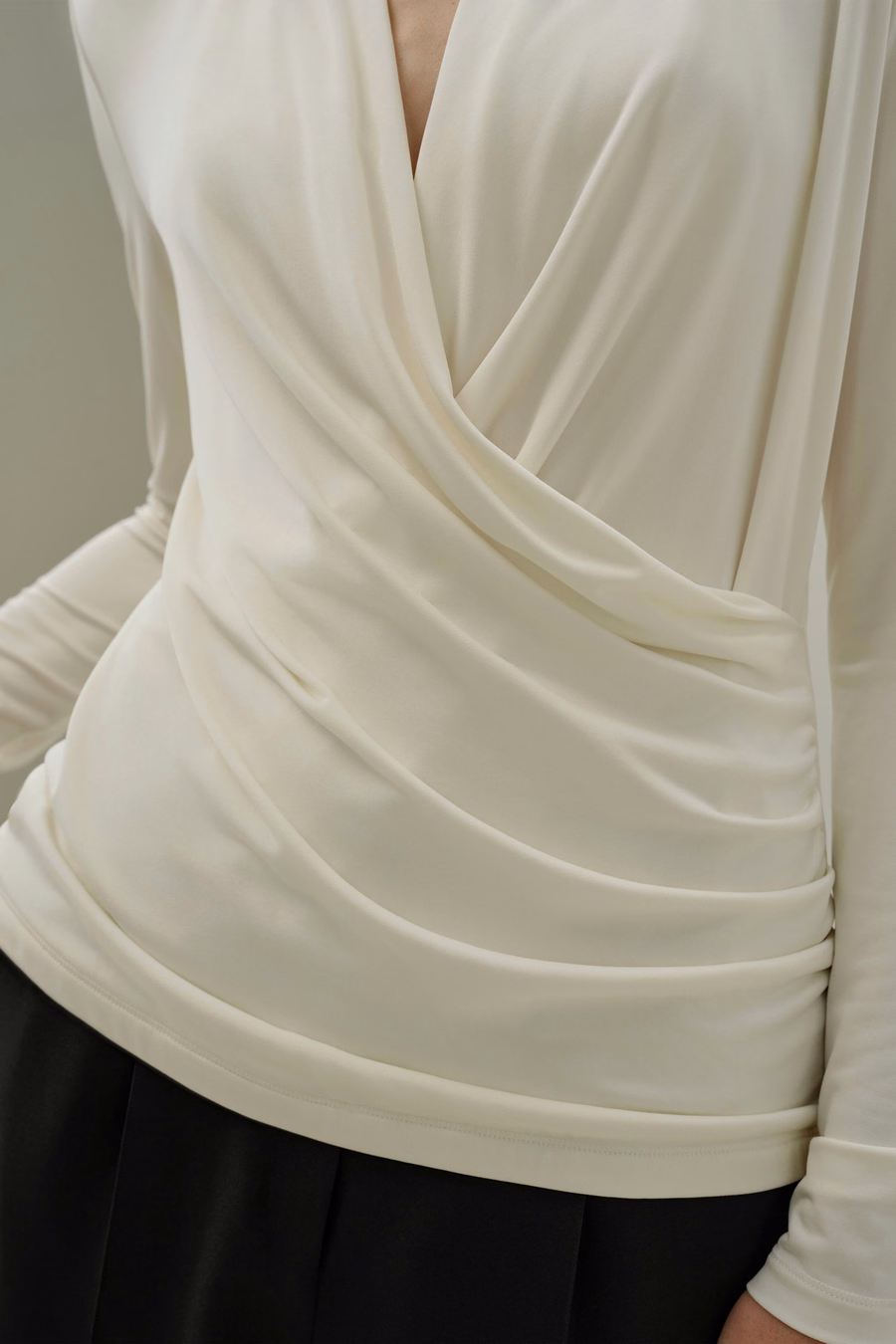 Top Wrap en Jersey Soie Breeze