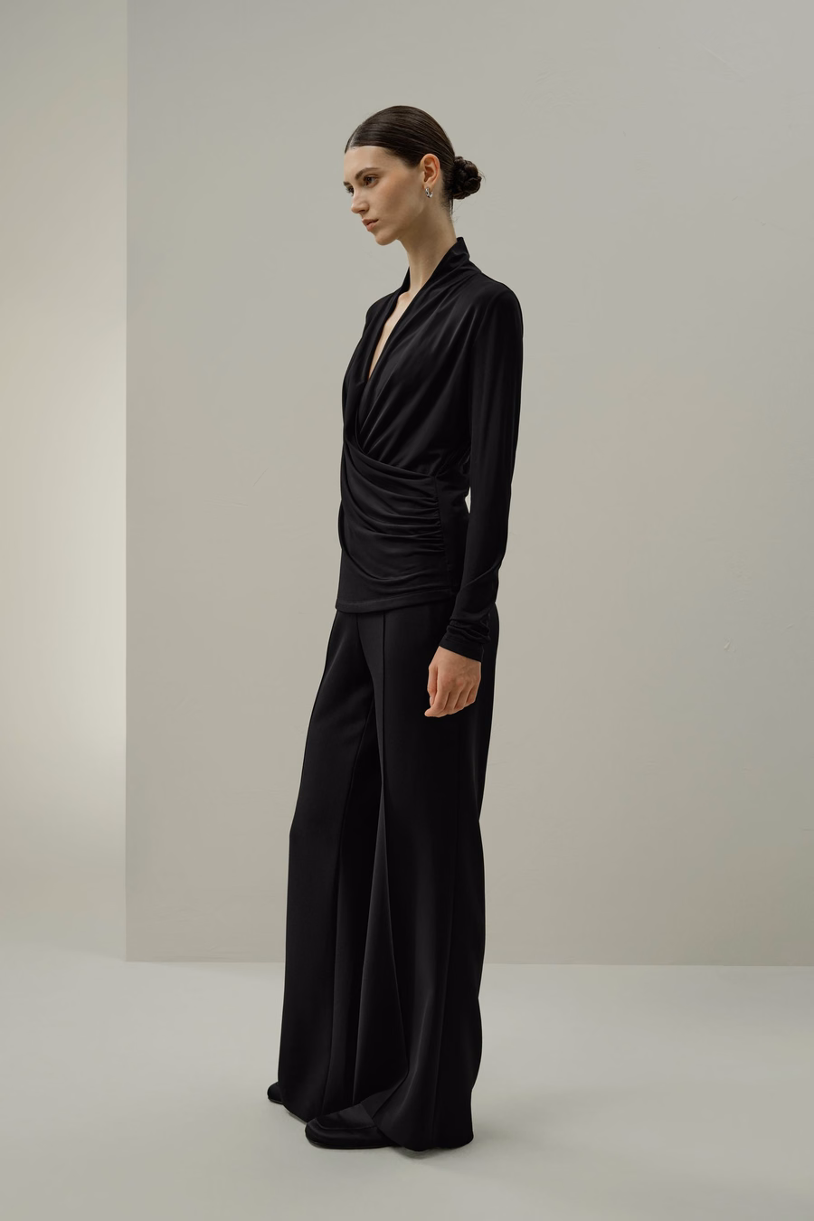 Top Wrap en Jersey Soie Breeze