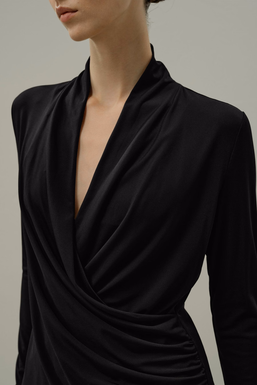 Top Wrap en Jersey Soie Breeze