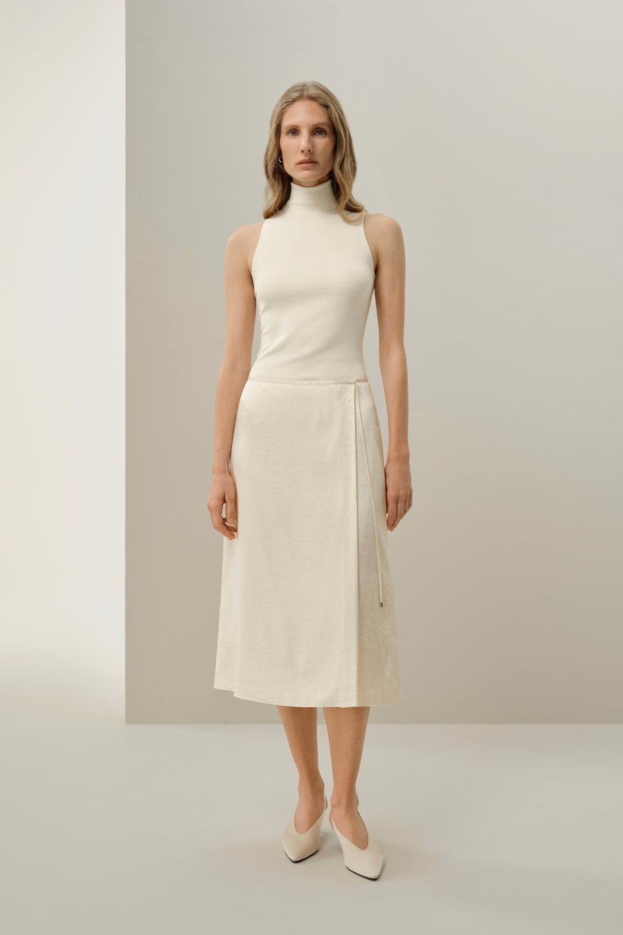 Jupe en soie Jacquard Ying