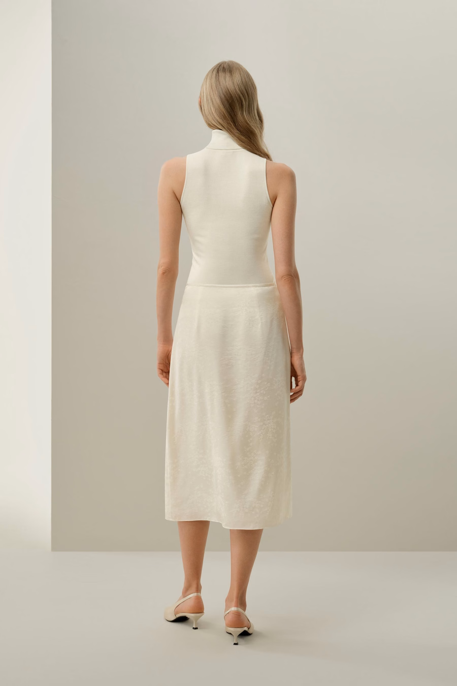 Jupe en soie Jacquard Ying