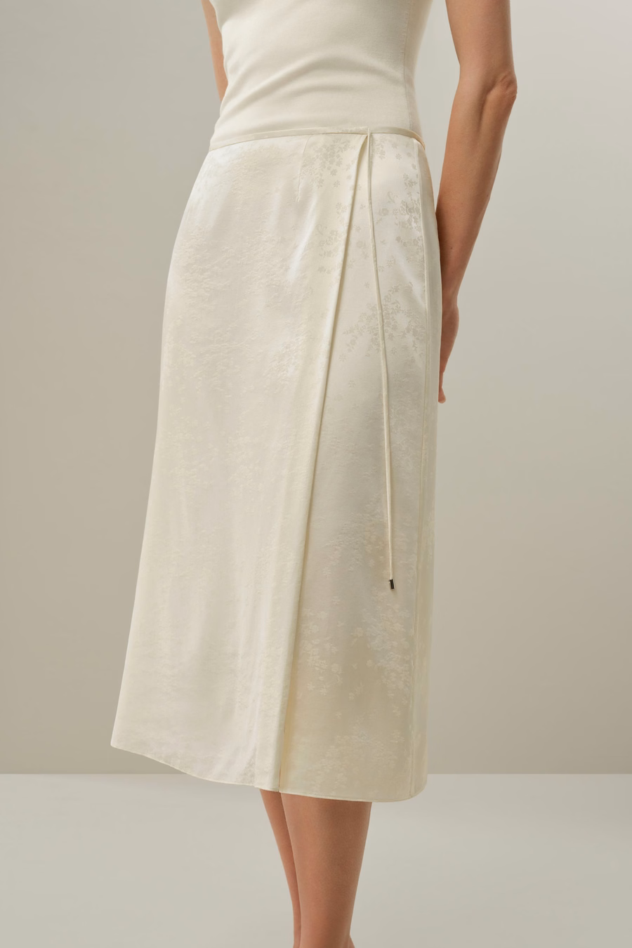 Jupe en soie Jacquard Ying