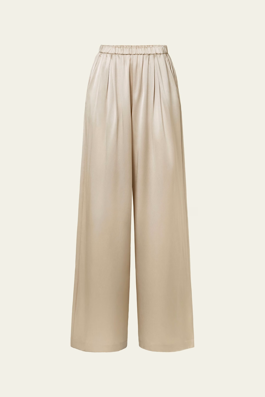 Pantalons larges en soie charmeuse