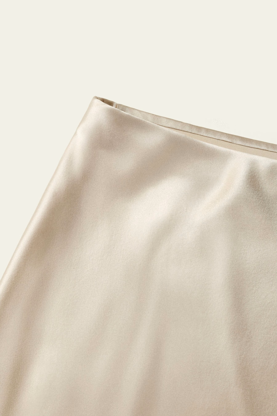 Jupe maxi A-line en soie charmeuse