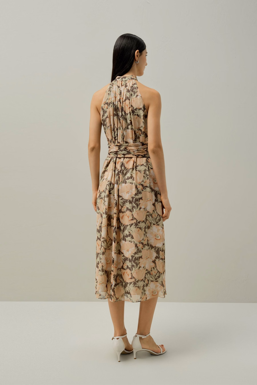 Robe en soie chiffon Coquelicot Parade - Fabriquée avec du Liberty Fabric
