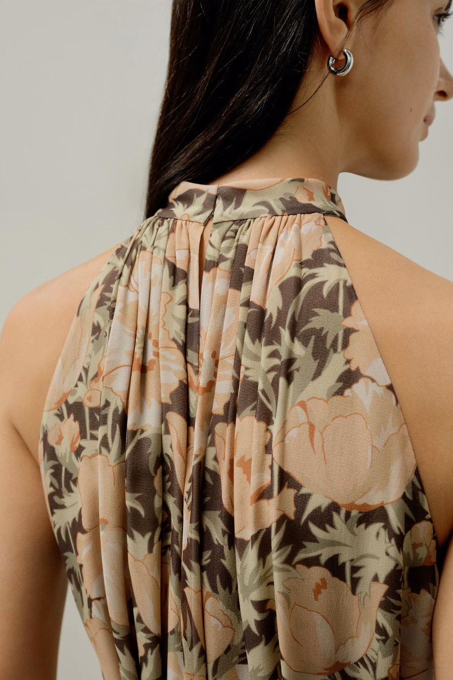 Robe en soie chiffon Coquelicot Parade - Fabriquée avec du Liberty Fabric