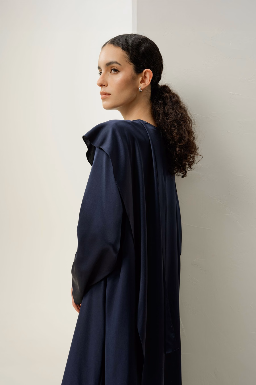 Robe Maxi Asymétrique en Soie Charmeuse