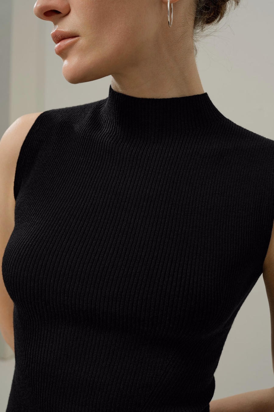Gilet en laine lavable tricoté sans couture