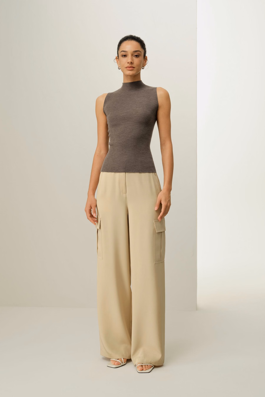 Gilet en laine lavable tricoté sans couture