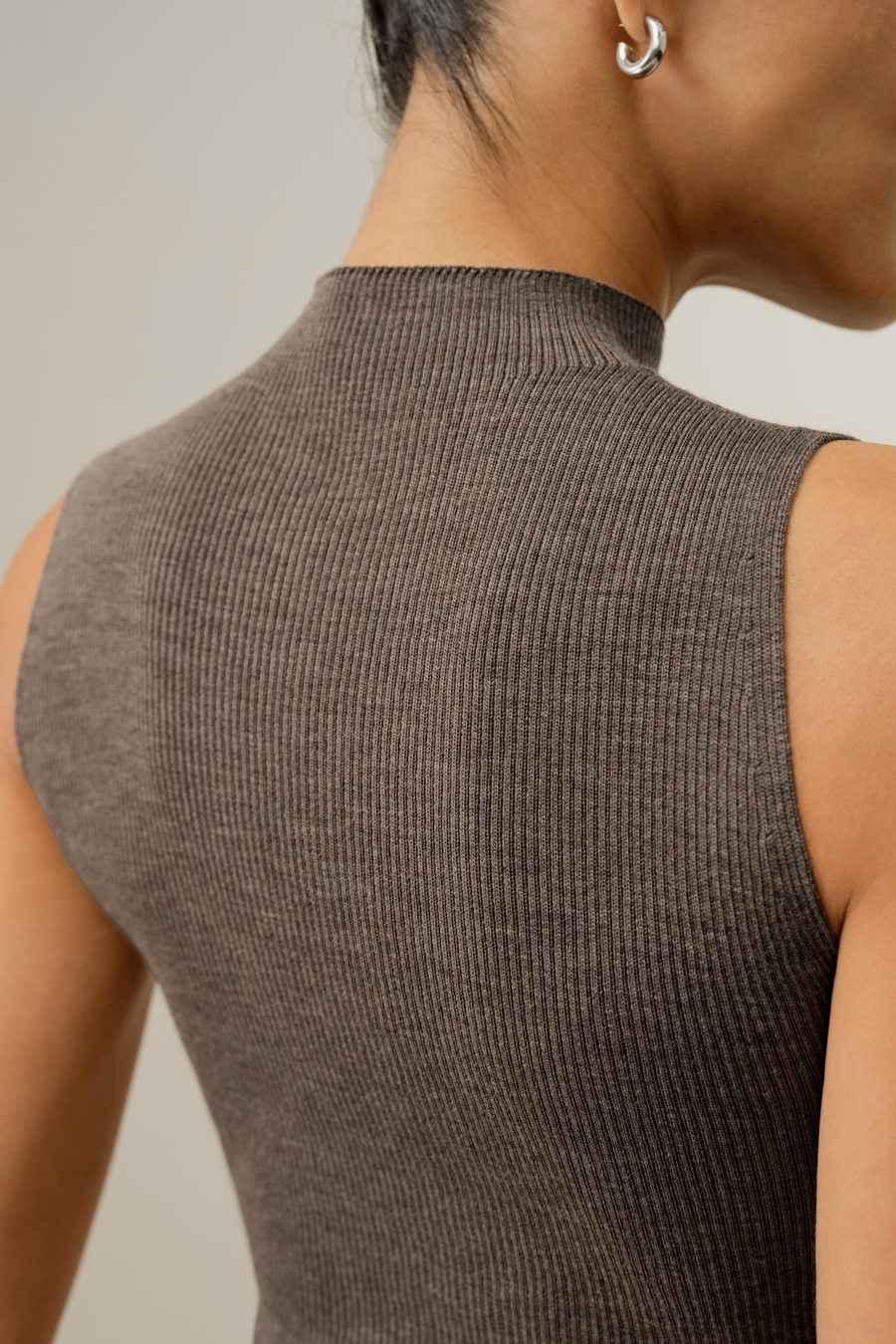 Gilet en laine lavable tricoté sans couture