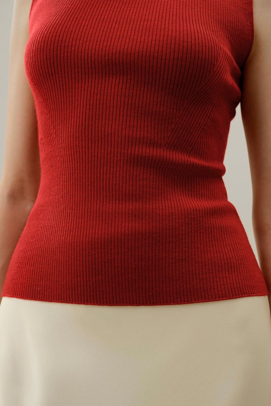 Gilet en laine lavable tricoté sans couture