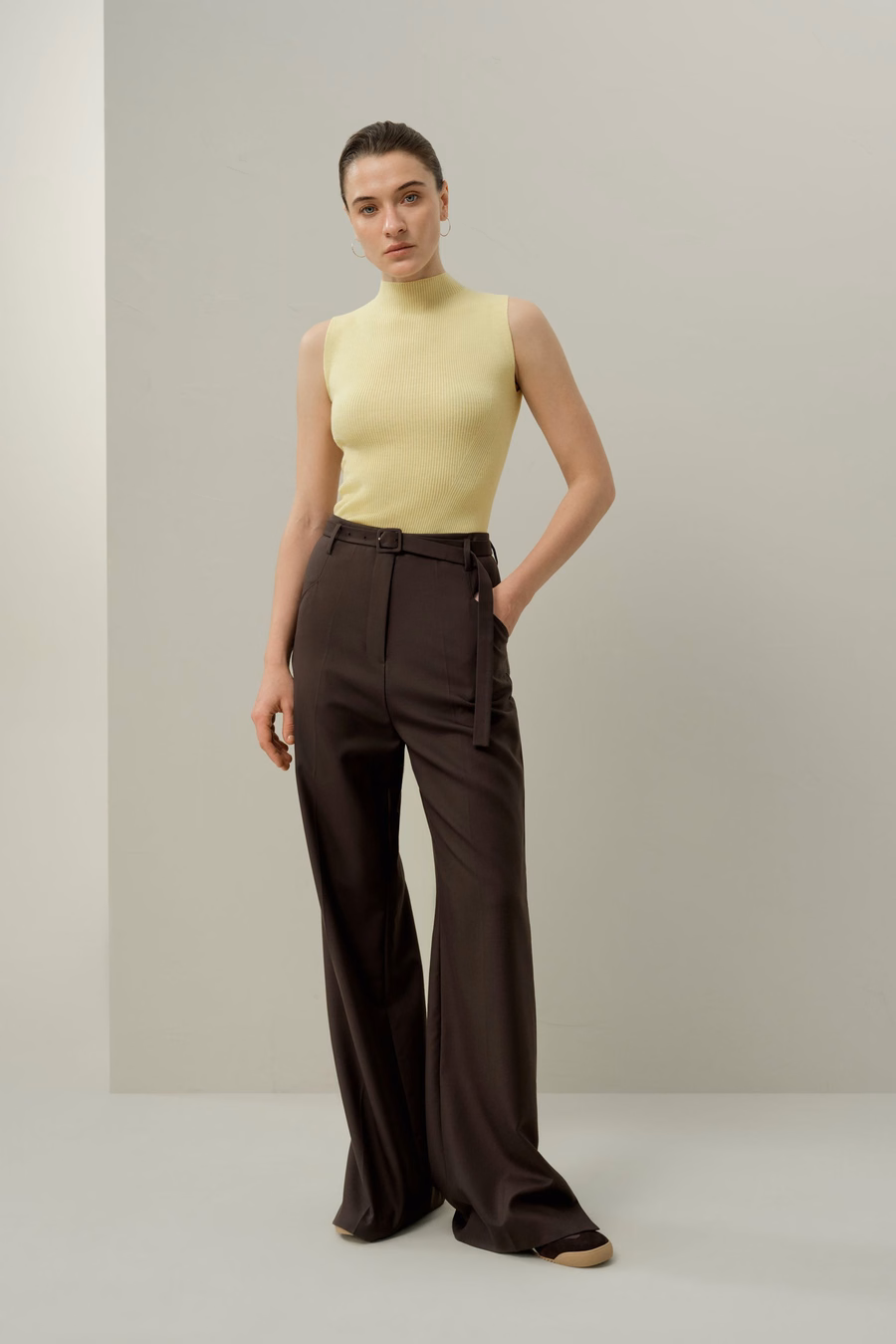 Gilet en laine lavable tricoté sans couture