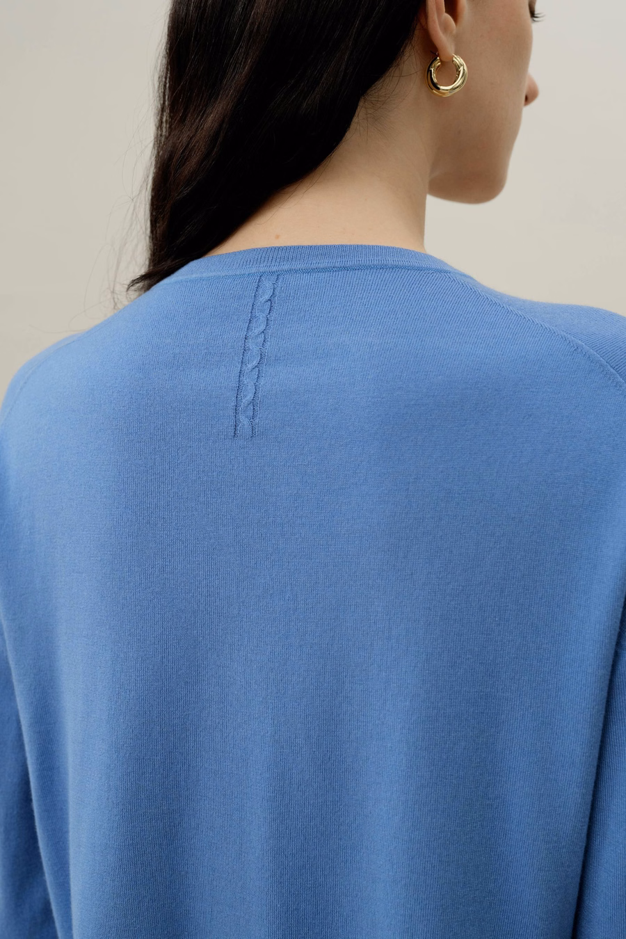 Cardigan en Soie et Cachemire Col Rond