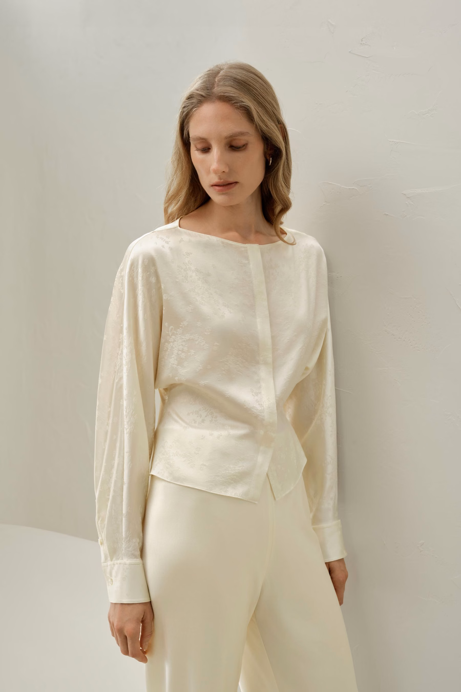 Blouse en soie jacquard YING